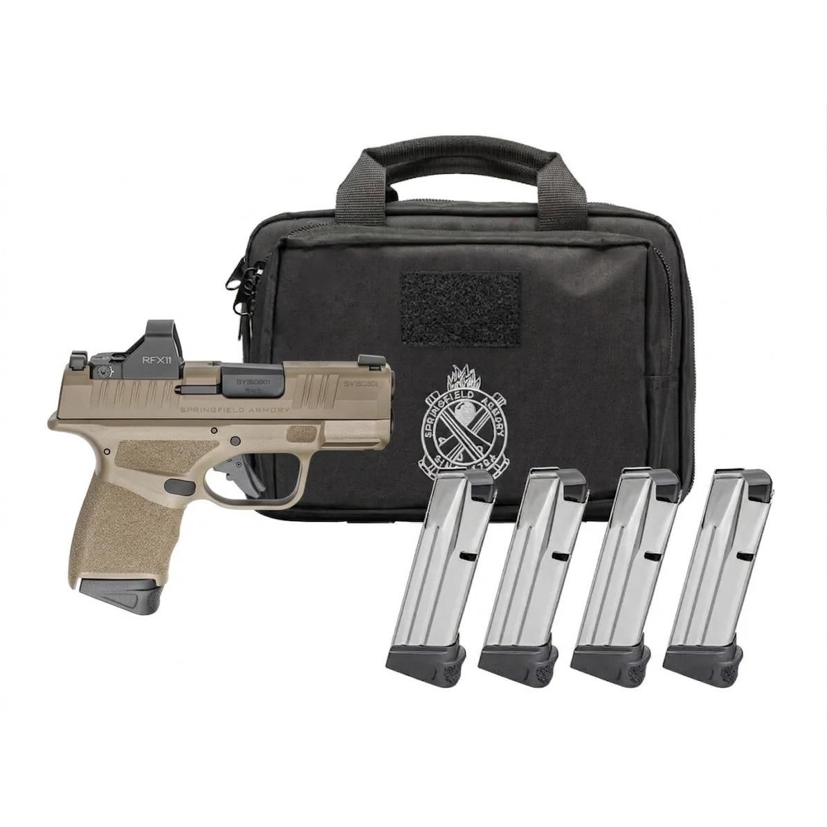 Springfield GEAR PAC Hellcat Micro-Compact OSP 9mm FDE with Viridian RFX11