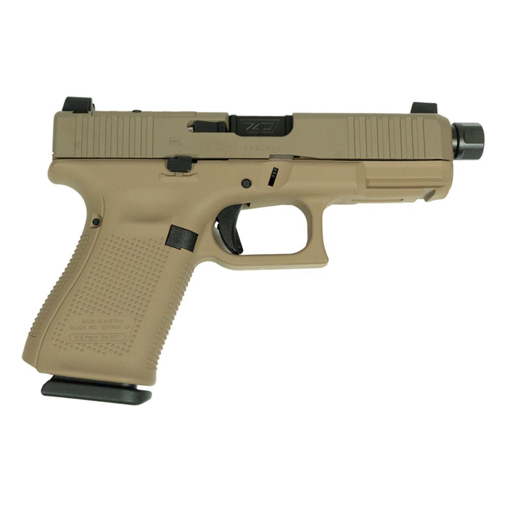 Glock V-Series Model 19 FDE Cerakote 9mm Handgun 4.6" Threaded Barrel