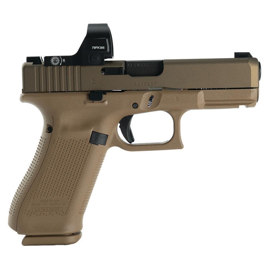 Glock V-Series Model 19 Handgun 9mm 15rd FDE with Viridian RFX35