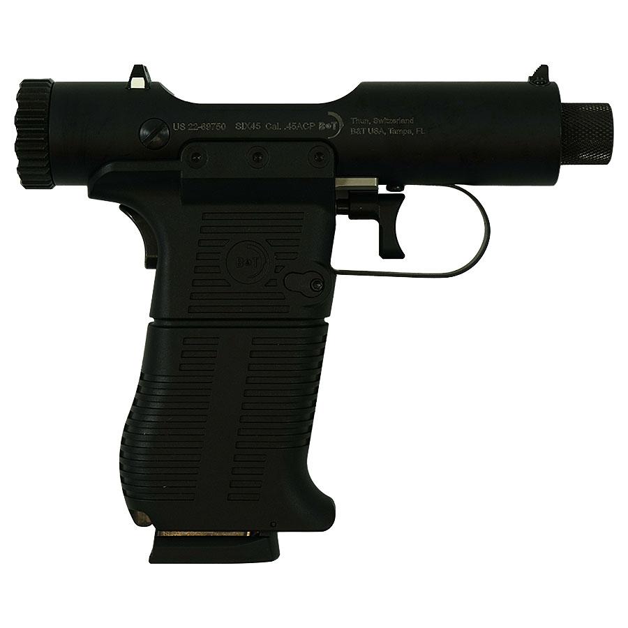 B&T Six45 Bolt Action Handgun .45 ACP 8rd 3.5" Barrel Black