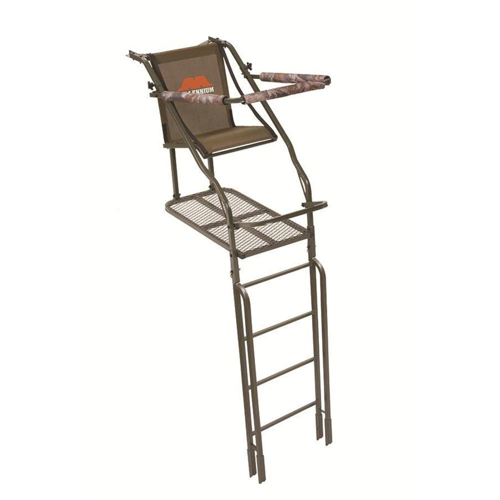 Millennium 21' Ladder Stand with Double-Size Platform & Safe-Link