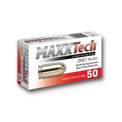 MaxxTech .380 ACP 95 gr FMJ Brass Case Handgun Ammo, 1000 Rounds