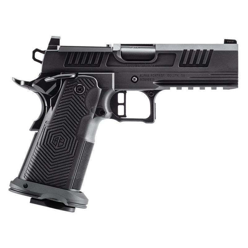 Alpha Foxtrot 1911 Romulus 10mm Auto 17rd Magazines(2) 4.25" Bull Ramped Barrel MOS DLC Black