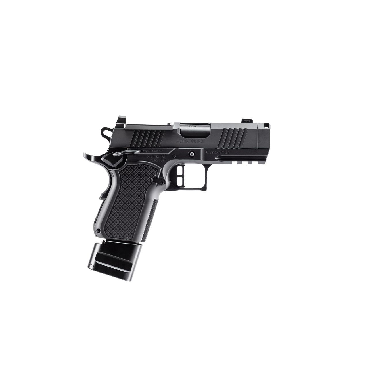 Alpha Foxtrot AF1911-Attila MOS Handgun 9mm Luger 15rd Magazine(1) 3.5" Comp Barrel DLC Black