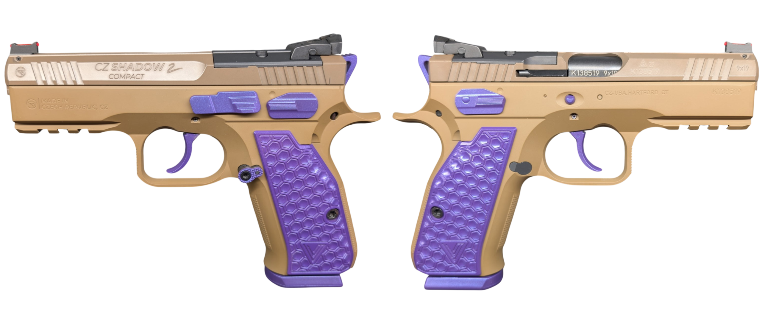 CZ Shadow II Compact Peanut Butter & Jelly 9mm Pistol 4"