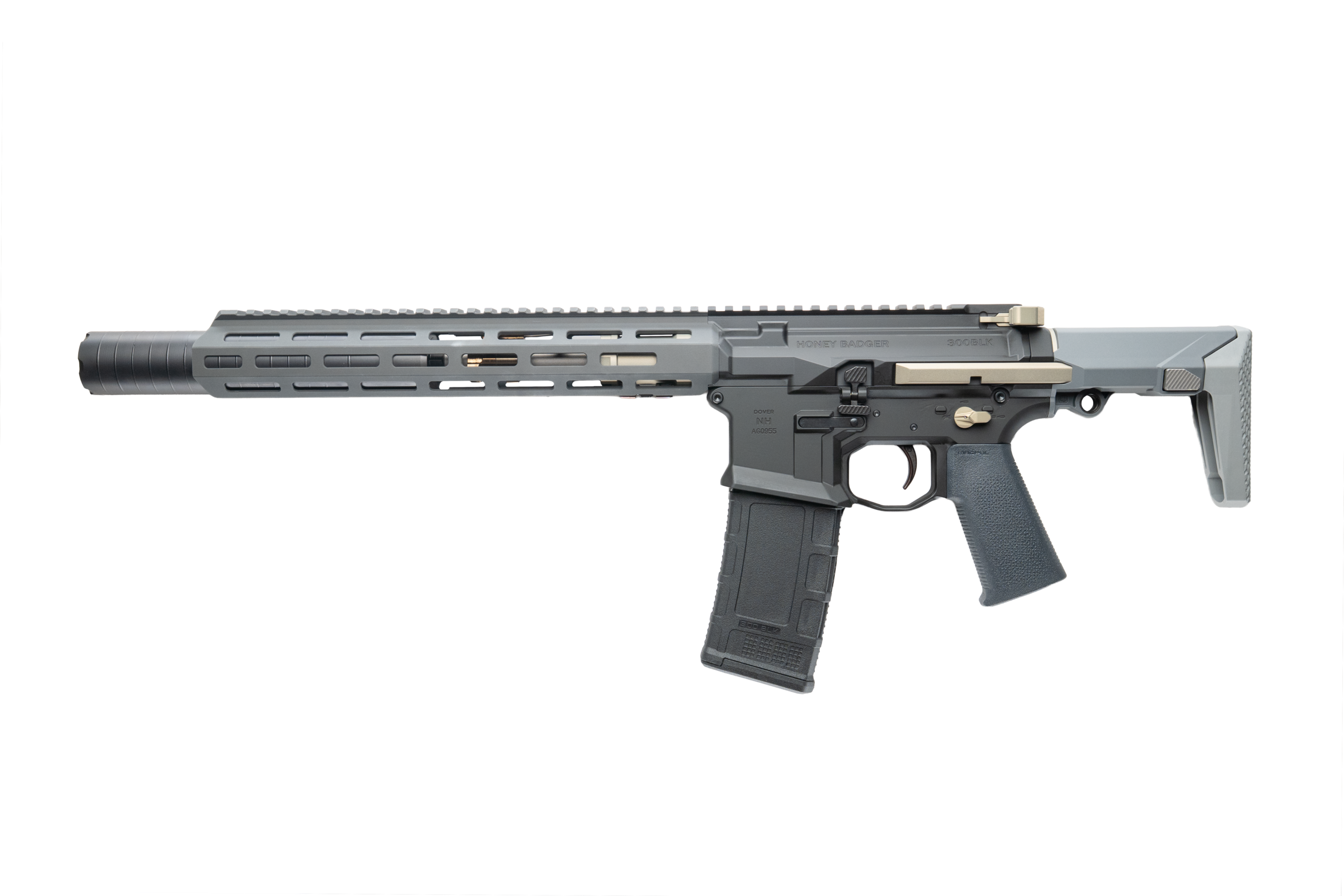 Q Honey Badger SBR SD 300BLK 7" Armor Black with Geissele Trigger
