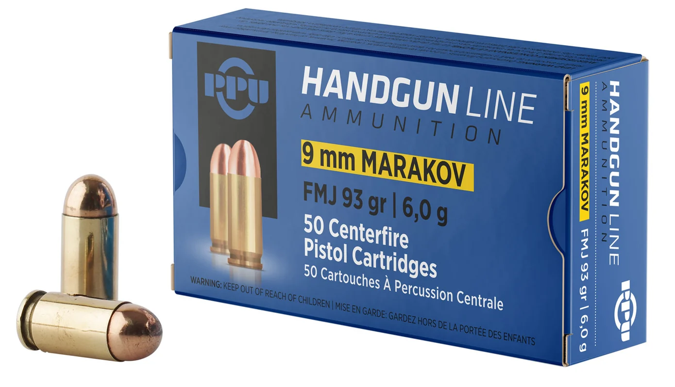 PPU 9x18 Makarov FMJ 93gr 50-Round Box