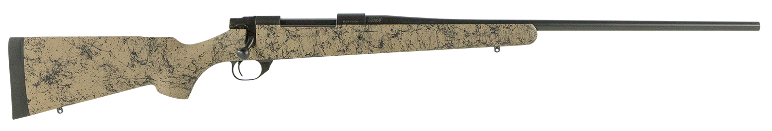 Howa HHS63702 M1500 HS Precision 7mm Rem Mag 3+1 24" Barrel, Black Metal Finish & Tan Black Webbed Fixed HS Precision Stock