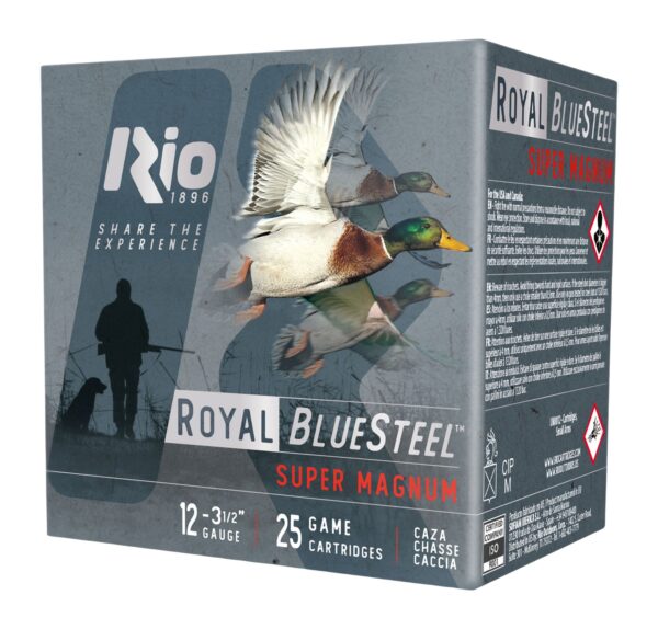Rio Ammunition RBSSM402 BlueSteel Royal 12Gauge 3.50" 1 3/8oz 2Shot 25 Per Box/10 Case