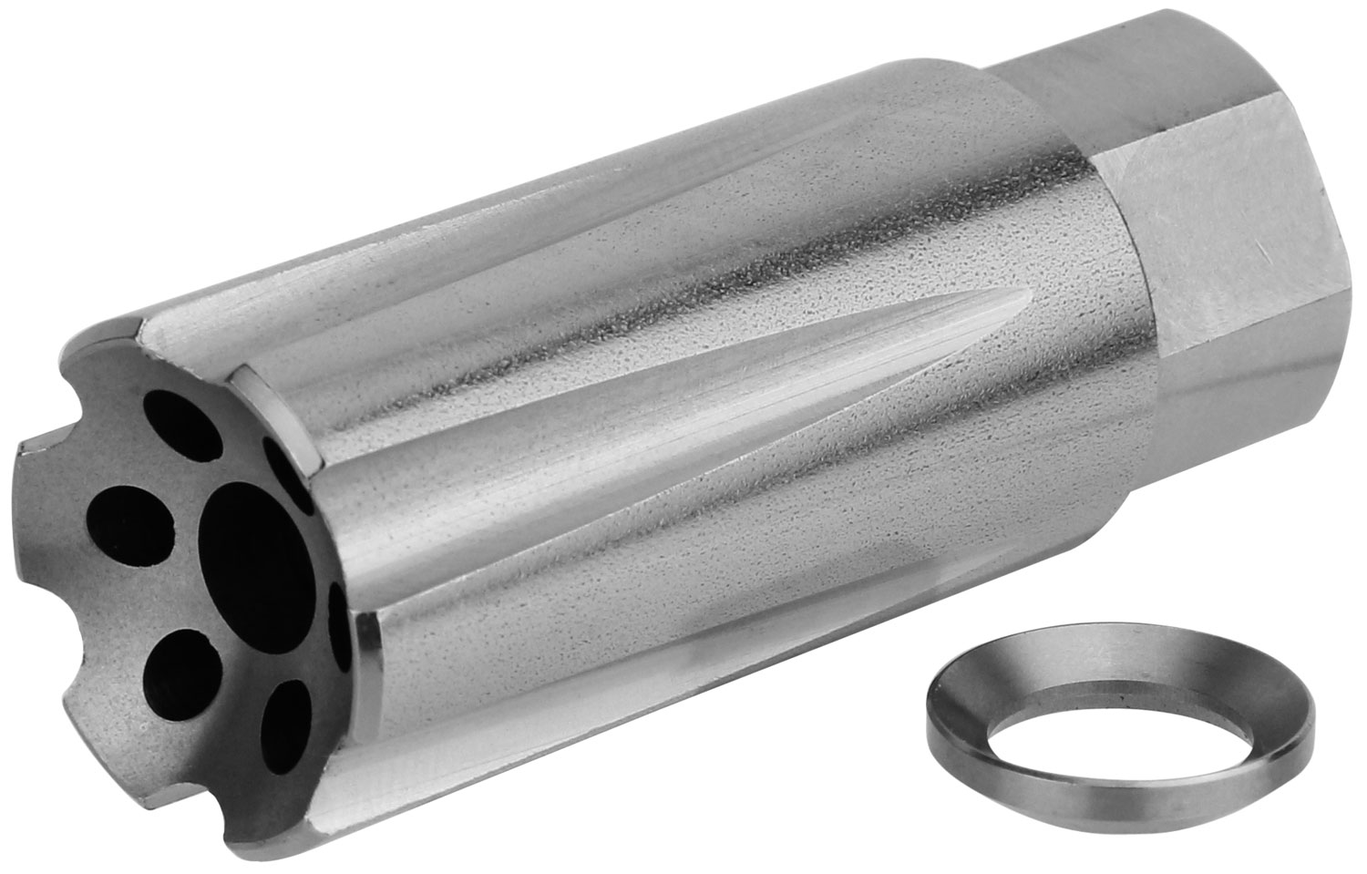 TacFire MZ1020SS Linear Compensator 5.56x45mm NATO 1/2"-28 tpi Stainless Steel