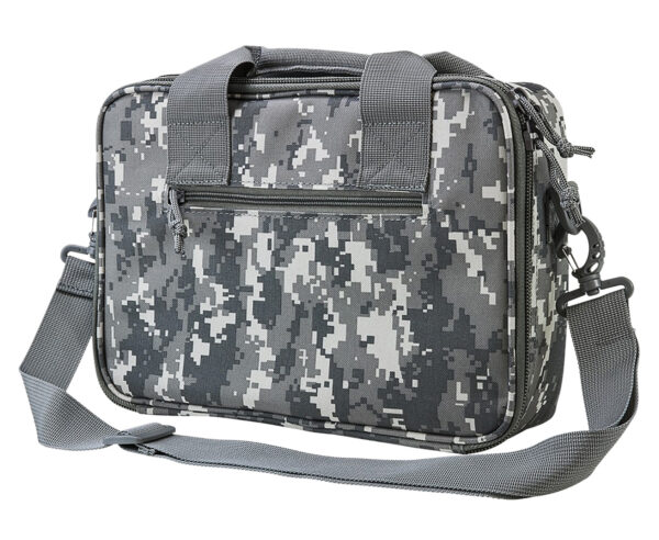 NcStar VISM Double Pistol Range Bag with Magazine Pouches, Loop Fasteners & Digital Camouflage Finish