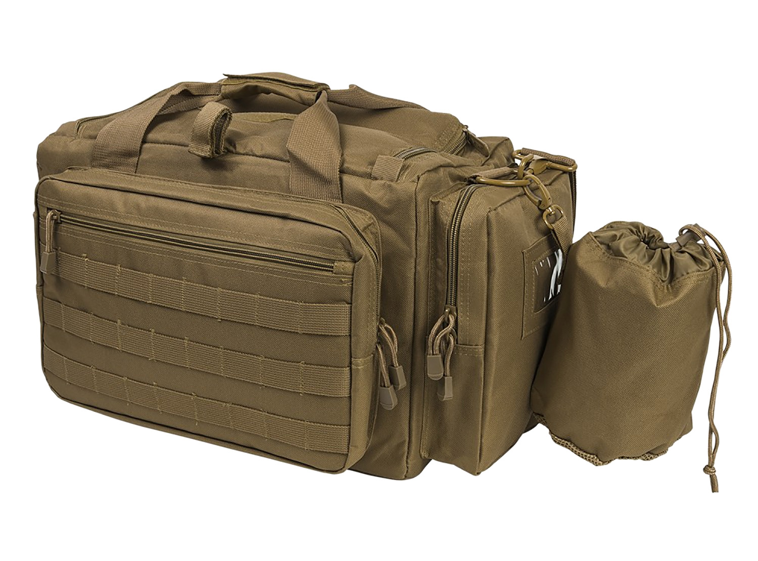 NcStar CVCRB2950T VISM Competition Range Bag with Padded Side Pockets, Lockable Zippers, Mag Pockets, Large D-Rings, Wide Padded Shoulder Strap & Tan Finish