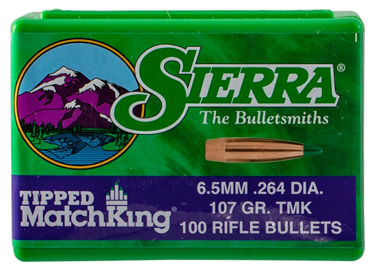 Sierra 7407 Tipped MatchKing 6.5Creedmoor 107gr Tipped MatchKing 100/Box