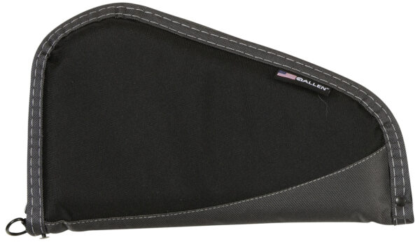 Allen Deluxe Handgun Case 11" Black with Gray Trim Lockable Soft Case