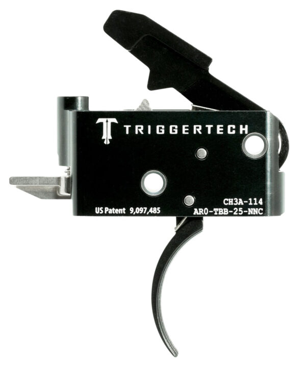 TriggerTech AROTBB25NNC Adaptable Primary Two-Stage Traditional Curved Trigger with 2.50-5 lbs Draw Weight for AR-15 Right