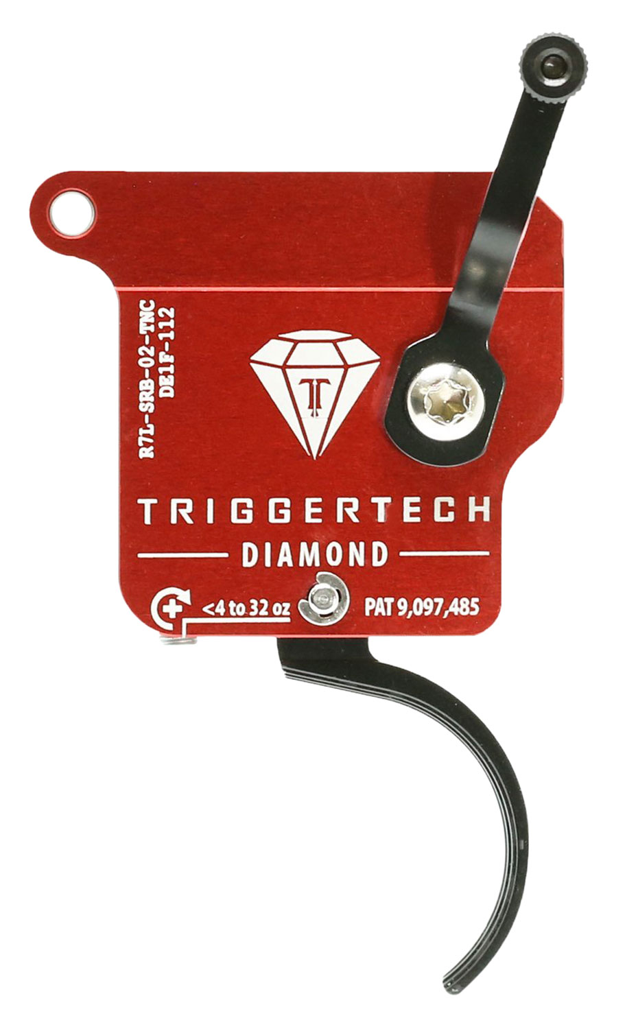 TriggerTech R7LSRB02TNC Diamond Without Bolt Release Curved Trigger Single-Stage Fits Remington 700 Left Hand