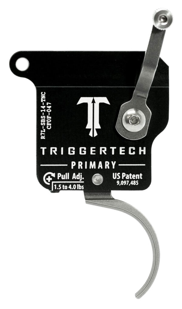 TriggerTech R7LSBS14TNC Primary Without Bolt Release Single-Stage Traditional Curved Trigger with 1.50-4 lbs Draw Weight for Remington 700 Left
