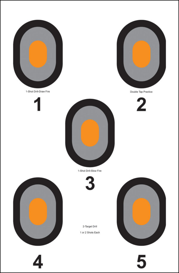Action Target 530OC100 Bullseye  Bullseye Paper 23" x 35" Multi-Color 100 Per Box