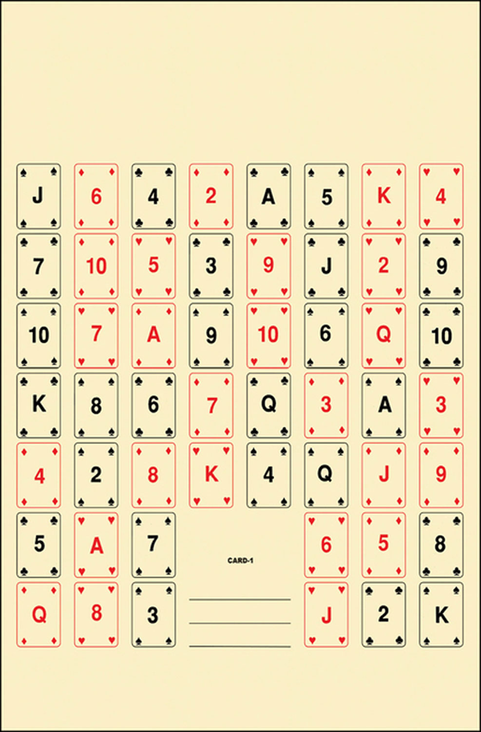 Action Target CARD1100 Entertainment  52 Playing Cards Paper 22.50" x 24" Multi-Color 100 Per Box