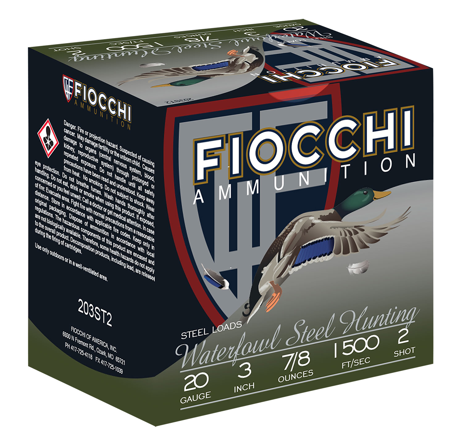 Fiocchi 203ST2 Flyway  20Gauge 3" 7/8oz 2Shot 25 Per Box/10 Case