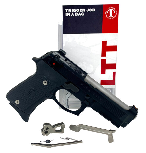 Langdon Tactical Tech LTTTJIBOP13N Trigger Job In A Bag  Nickel Curved Fits Beretta 92/96/M9 not A1 Right Hand