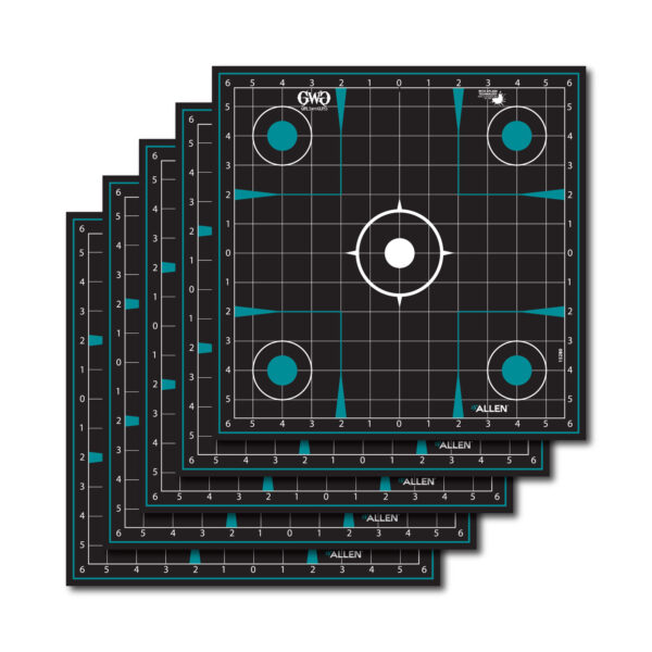 Girls With Guns 15280 Splash  Self-Adhesive Paper Black/Teal 12"x12" Grid 5 Pack