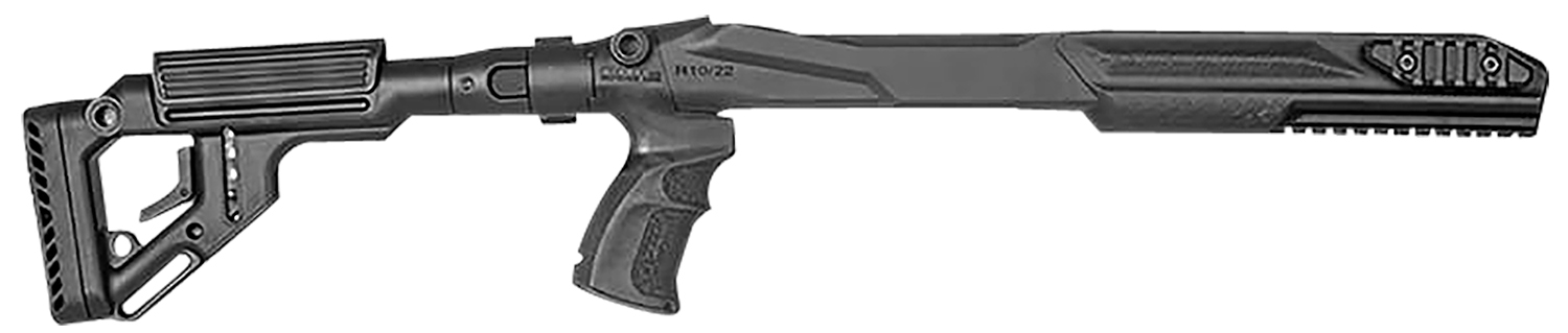 FAB Defense FXUASR1022B UAS-R Precision Stock Conversion Kit for Ruger 10/22 Left Side Folding w/Adjustable Cheekrest Matte Black Fiberglass Reinforced Polymer