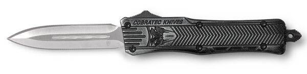 CobraTec Knives SSWCTK1SDAGNS CTK-1  Small 2.75" OTF Dagger Plain D2 Steel Blade/Stonewashed Aluminum Handle Features Glass Breaker Includes Pocket Clip