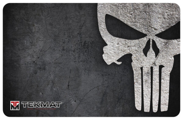 TekMat TEKR42PUNISHER Punisher Door Mat Black/Gray Rubber 42" Long Punisher Skull