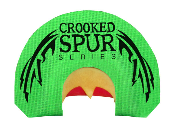 Foxpro CSMOUTHBACKWING Crooked Spur Back Wing Diaphragm Call Triple Reed Turkey Sounds Attracts Turkeys Green