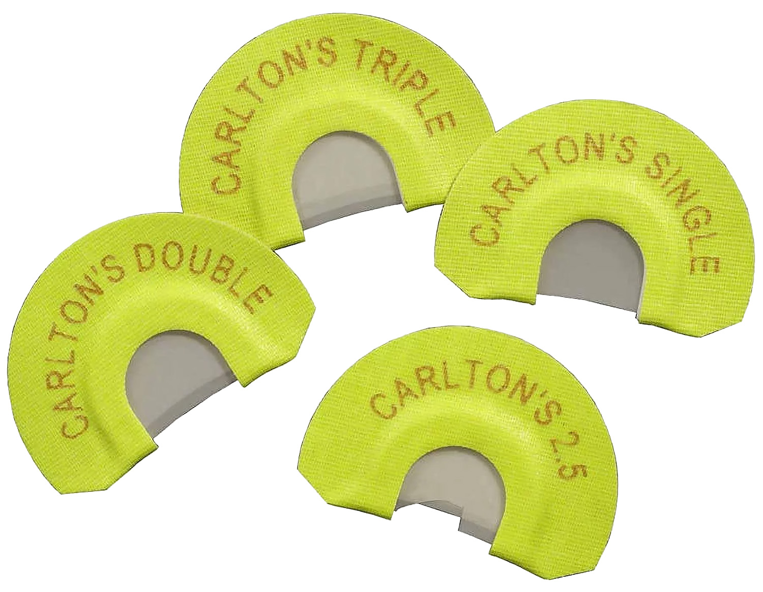 Wayne Carlton's Calls 70314 Essential Elk  Diaphragm Call Single/Double/Triple/2.5 Reed Attracts Elk Yellow 4 Per Pkg