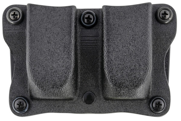DeSantis Gunhide A87KJKKZ0 Quantico Double Mag Pouch OWB Black Kydex, Belt Clip Fits Belts Up To 1.50" Wide, Compatible w/Sig P365, Ambidextrous