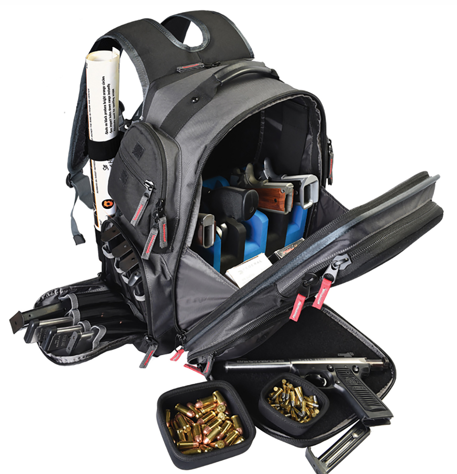 GPS Bags 1812BPG Executive  Gray Holds 5 Handguns