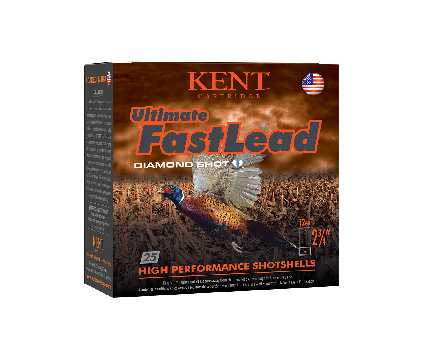 Kent Cartridge K122UFL3675 Ultimate Fast Lead 12Gauge 2.75" 1 1/4oz 7.5Shot 25 Per Box/10 Case