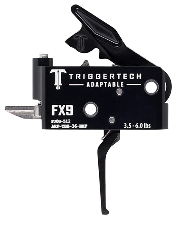 TriggerTech ARFTBB36NNF Adaptable  Two-Stage Flat Trigger with 3.50-6 lbs Draw Weight & Black PVD Finish for FN FX9