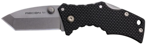 Cold Steel CS27DT Recon 1 Micro 2" Folding Tanto Plain Stonewashed 4034 SS Blade/ Black Griv-Ex Handle Includes Pocket Clip