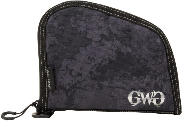 Girls With Guns 9078 Midnight Handgun Case 8" Black/Shade Blackout Camo, Locking Zipper