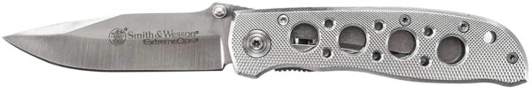 Smith & Wesson Knives CK105HCP Extreme Ops  3.22" Folding Drop Point Plain 7Cr15MoV SS Blade Aluminum Handle Includes Pocket Clip