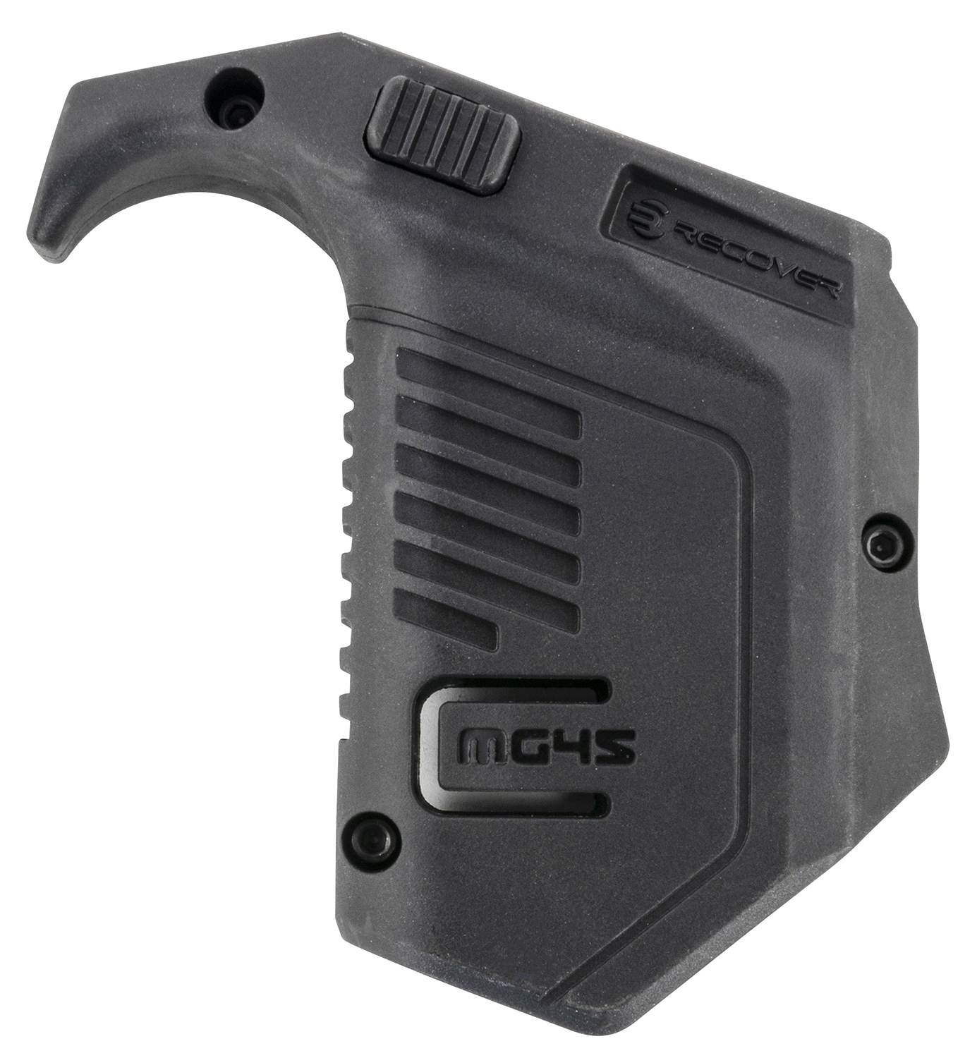 Recover Tactical MG4501 Angled Mag Pouch  Double Stack, Black Polymer, 45 ACP/10mm Auto, Compatible w/ Glock