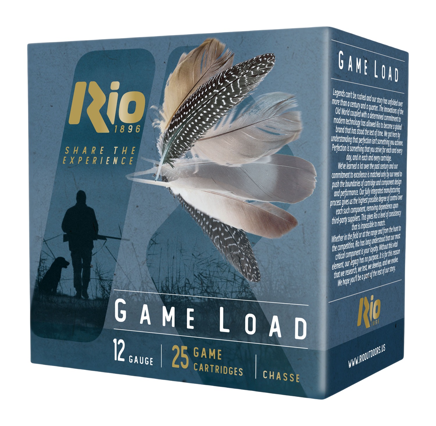 Rio Ammunition TG368 Game Load  12Gauge 2.75" 1 1/4oz 8Shot 25 Per Box/10 Case