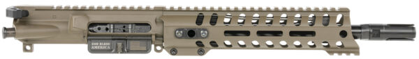 Patriot Ordnance Factory  Minuteman Complete Upper 5.56x45mm NATO 10.50" Black Nitride Barrel Aluminum Patriot Brown Receiver 9" M-LOK Handguard Lo Pro DI Gas Block (Mid Length)
