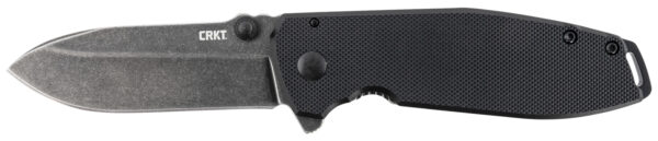 CRKT 2495K SQUID XM 2.95" Folding Drop Point Plain Black Stonewashed D2 Steel Blade/Black G10/SS Handle Includes Pocket Clip