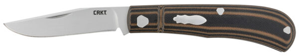 CRKT 7100 Venandi  3.14" Folding Clip Point Plain Bead Blasted 8Cr13MoV SS Blade/Black/Brown G10 Handle