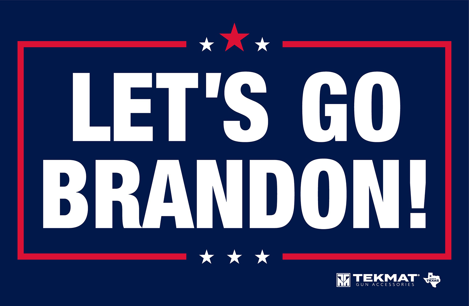 TekMat TEKR17BRANDON  Cleaning Mat Red/White/Blue Rubber 11"x17" "Lets Go Brandon"