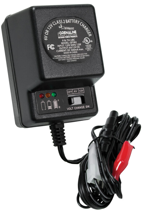 Wildgame Innovations WGIWGIBC0005 Battery Charger  Black 6 Volt-12 Volt
