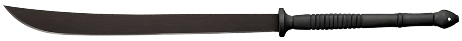 Cold Steel CS97THAMS Thai  22" Black Matte Baked-On Anti Rust 1055 Carbon Steel Blade/ Flat, Oval Black w/Steel Guards Polypropylene Handle 36.50" Long Includes Sheath