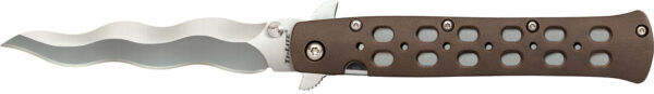Cold Steel CS-26SK4 Ti-Lite  4" Folding Plain Kris AUS 10A Steel Blade/Flat Dark Earth Griv-Ex Handle