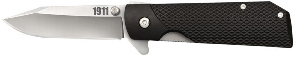 Cold Steel CS20NPJAAZ 1911  3" Folding Clip Point Plain 4034 SS Blade Black Textured Griv-Ex Handle Includes Pocket Clip