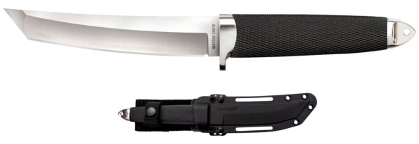 Cold Steel CS-35AB San Mai Master 6" Fixed Tanto Plain Satin VG-10 San Mai Blade/Black Textured/Oval Kray-Ex Handle Includes Sheath