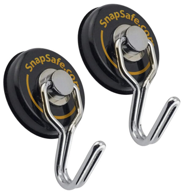 SnapSafe 75914 Swivel Hooks Magnetic 1" 2 Per Pkg